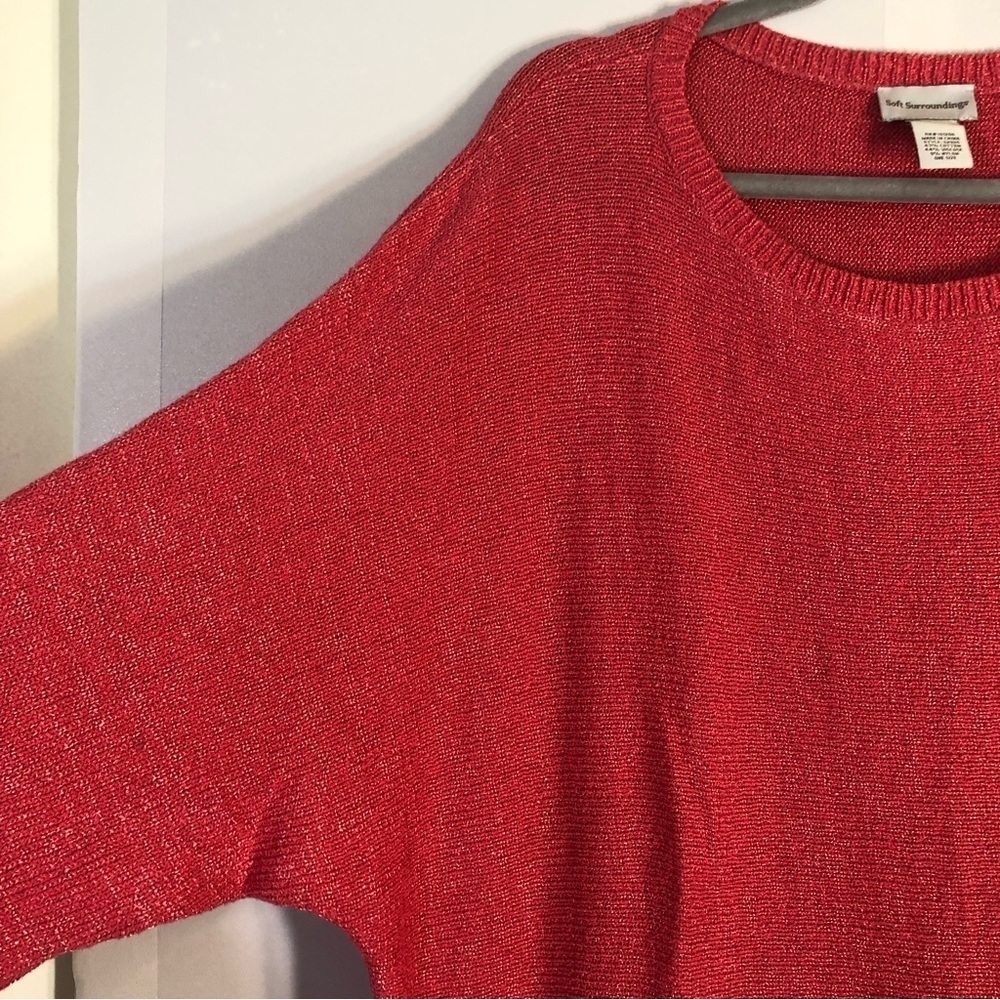Soft Surroundings Pullover Women’s Pink Knit Tunic/Dress Pockets One Size - Picture 6 of 11